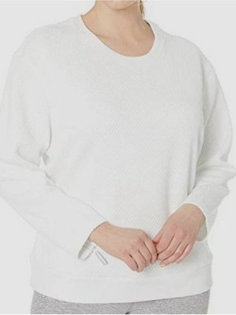 Shape Classic Oversized Crewneck Women's Sweater in White